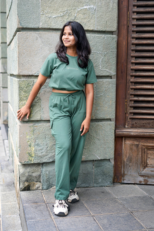 Jogger Crop-Top & Cargo Pant Duo